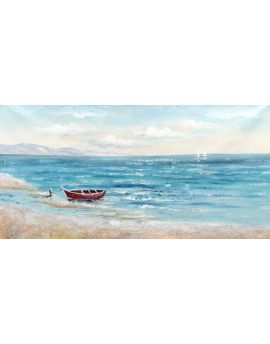 A Boat Floating By The Sea 1