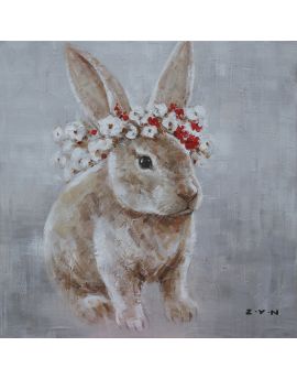 Bunny Garlanded With Flowers