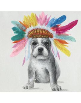 A Bull With Colorful Headdress