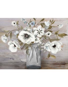 White Flowers In Glass Vase 3
