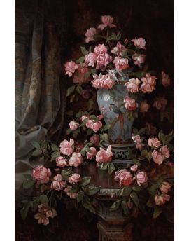 Small Pink Roses In Vase