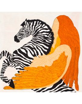 Zebra With Orange Wings