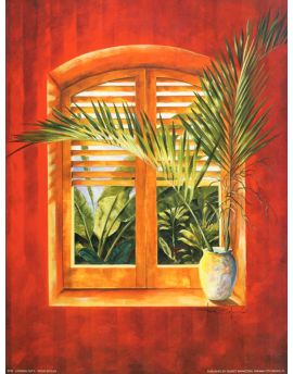 Banana leaves On Windowsill