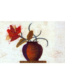 Red Flower In Red Vase
