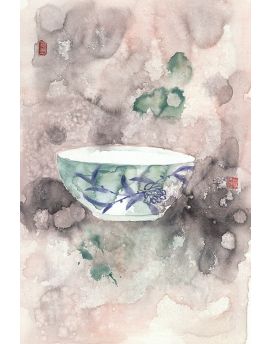 Cyan Porcelain Bowl