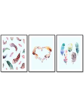 Rainbow-Colored Feathers
