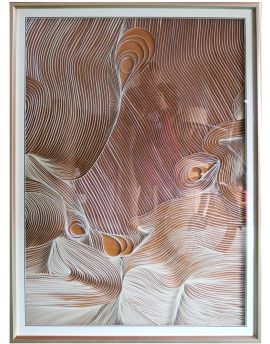 3D Abstract Brown Paper Art