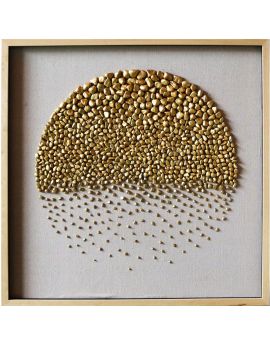 Golden Natural Stone Wall Art