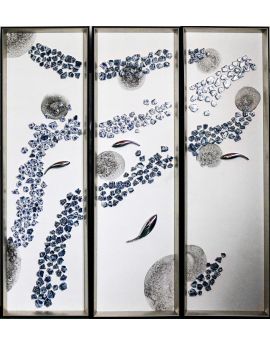 Fish Swimming In River Porcelain Chips Artwork