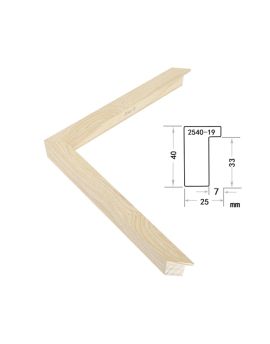 Solid Wood Frame, width 25mm, thickness 40mm, SOAWF2021211IC
