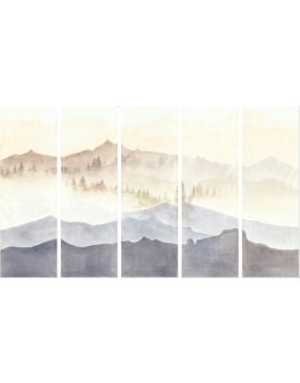5 Panels Of Rolling Mountains