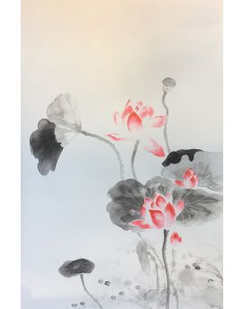 Chinese Beautiful Lotus Painting