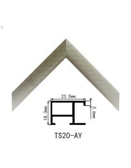 Aluminum Alloy Metallic Frame, width 23mm, thickness 18.3mm, SOAAF1120053CA