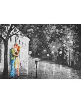 A Couple Kissing Under The Tree