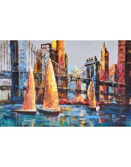 Sailboats Under The Bridge