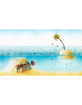 Spotted Fish Pulling Coconut Tree