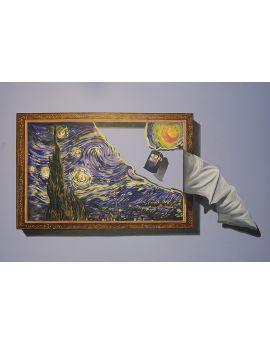3D Funny Image Of Van Gogh's Starry Sky