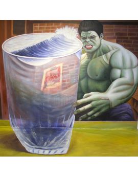3D Image Of Hulk Drinking Water