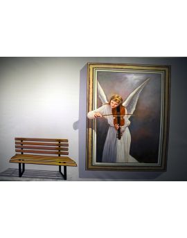 3D Image Of Girl Playing Violin