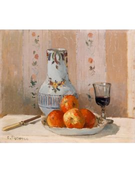 Still Life With Apples And Pitcher By Camille Pissarro