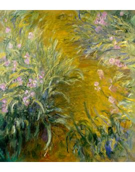 The Path Through The Irises By Claude Monet