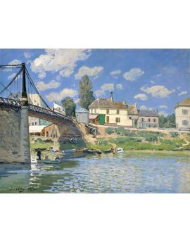 The Bridge At Villeneuve-la-Garenne By Alfred Sisley