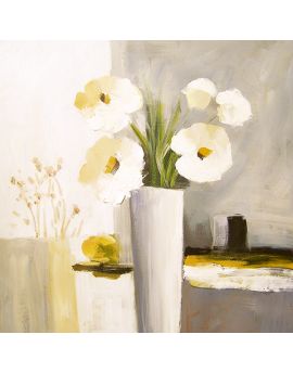 White Vase And Flowers