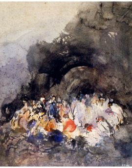 Group Of Figures By Eugenio Lucas Velazquez