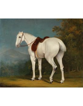 A Lady's Grey Hunter By Jacques-Laurent Agasse