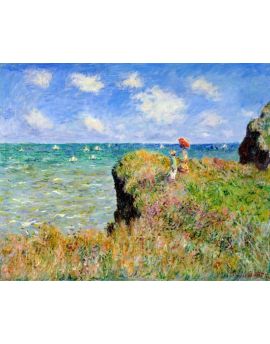 Cliff Walk At Pourville by Claude Monet