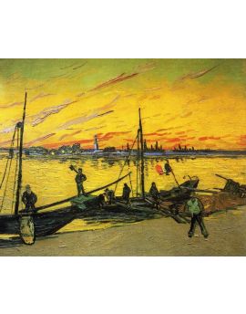 Coal Barges by Vincent Van Gogh