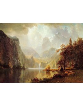 In The Mountains by Albert Bierstadt