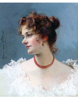 Portrait Of A Lady by Eugene De Blaas
