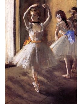 Two Dancers In The Studio Dance School by Edgar Degas