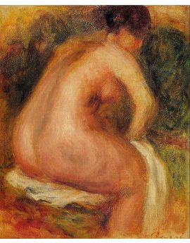 Seated Female Nude by Pierre-Auguste Renoir