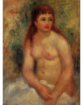 Seated Young Woman, Nude by Pierre-Auguste Renoir