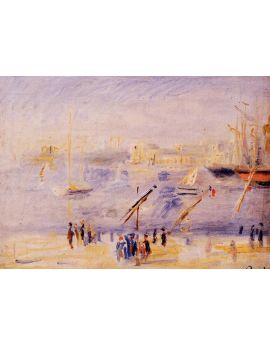 The Old Port Of Marseille, People And Boats by Pierre-Auguste Renoir