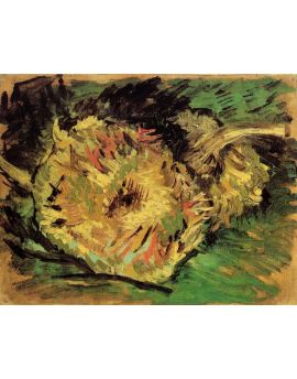 Two Cut Sunflowers by Vincent van Gogh