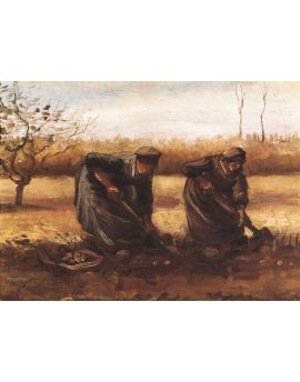 Two Peasant Women Digging Potatoes by Vincent van Gogh