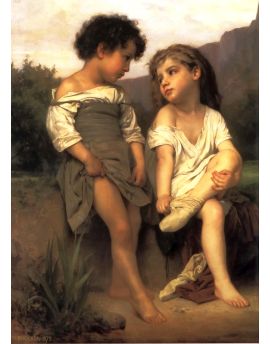 At The Edge Of The Brook 1879 by William-Adolphe Bouguereau