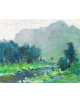 A Small River At The Foot Of Mountains By Ma Jie