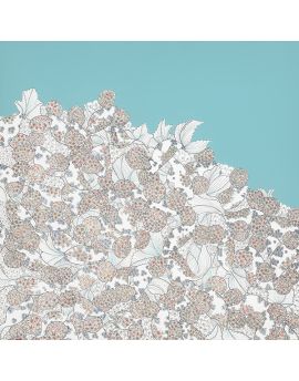 Leaves In Blue Background By Zeng Jiechun