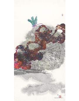 Dragonfly And Red Rockey By Shi Qing