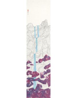 Waterfalls From Tall Mountains By Shi Qing