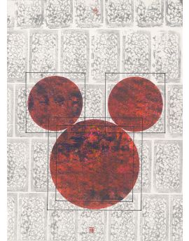 Red Mickey Head By Shi Qing