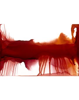 Red Splashing Art By Wang Junsen