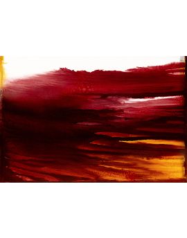 Wine Red Artwork By Wang Junsen