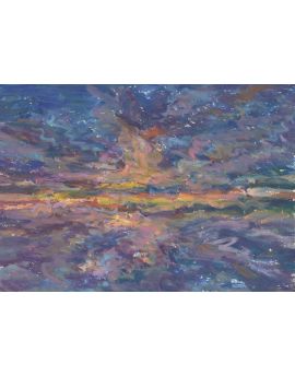 Rainbow-Colored Sea Sunset By Zhu Dayao