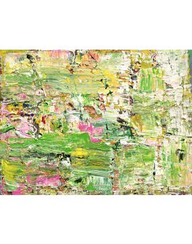 Green Abstract Artwork By Huang Yihong