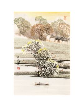 The Village By The Lake And Trees 1